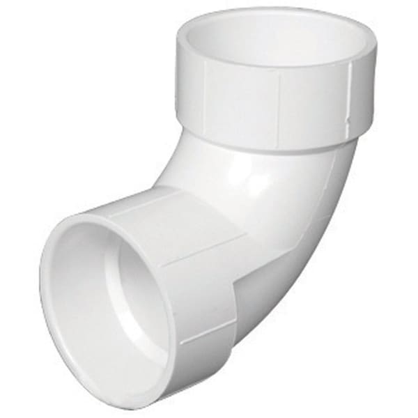 Charlotte Pipe Schedule 40 6 in. Hub X 6 in. D Hub PVC Elbow 1 pk